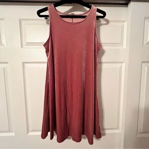Old Navy Dusty Rose Sleeveless Velvet Mini Dress